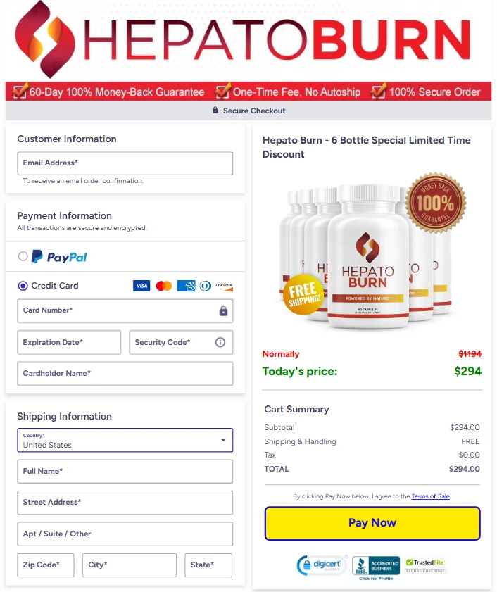 hepatoburn - Checkout